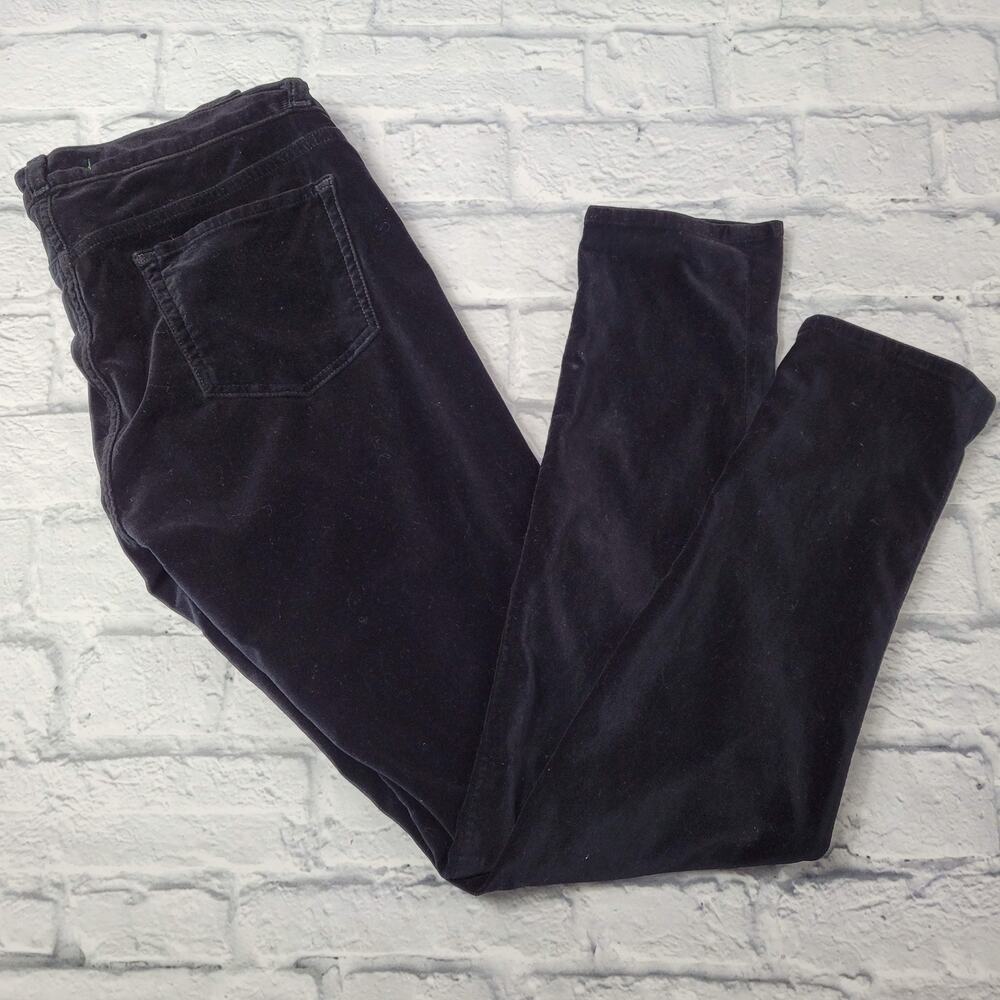 J Brand Soft Black Velvet Super Skinny Stretch Jeans size 29